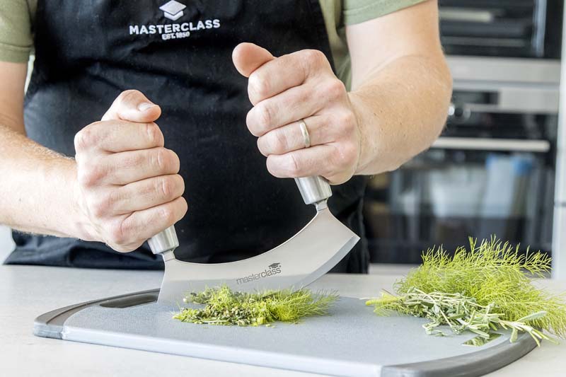 Wiegemes 18cm, Roestvrijstaal - Hachoir - Keukenmes - Duurzaam - MasterClass | Acero