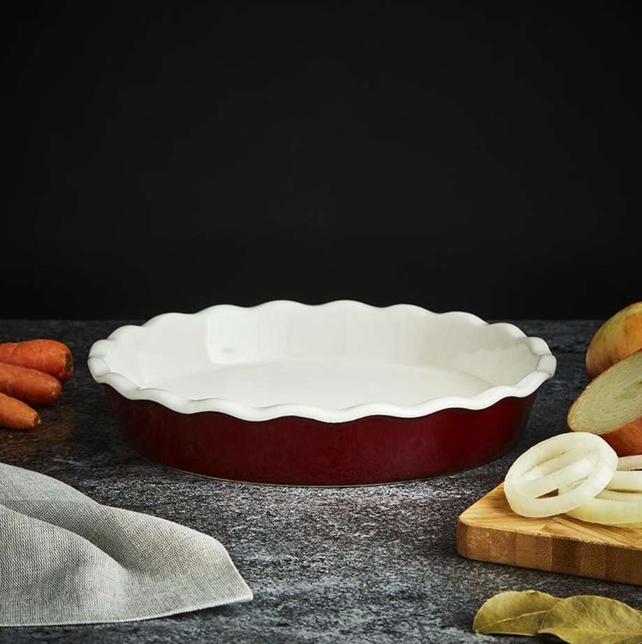 Taartvorm, Ovenschaal, ø 27 cm, Rond, Rood, Keramiek - Barbary & Oak | Foundry