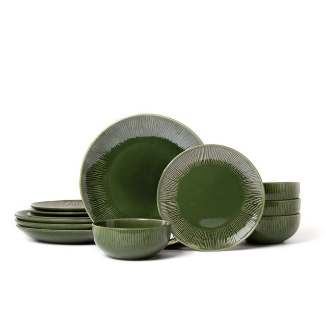 Mikasa Jardin 12pc Stoneware Dinner Set, Gift boxed