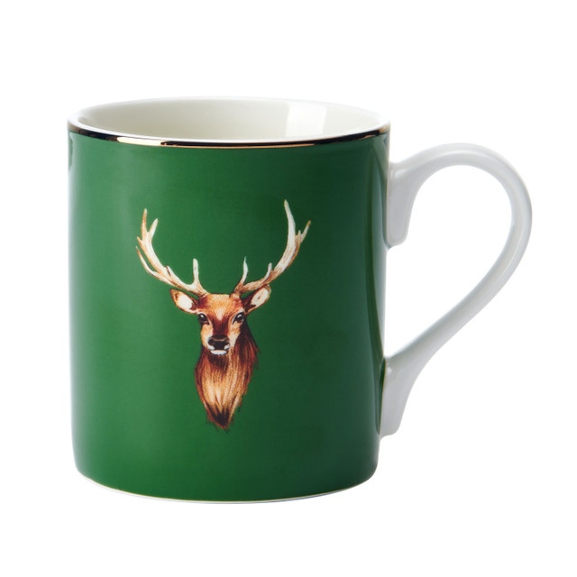 Mikasa Fine China 280ml Straight Sided Mug, Stag, Gift boxed