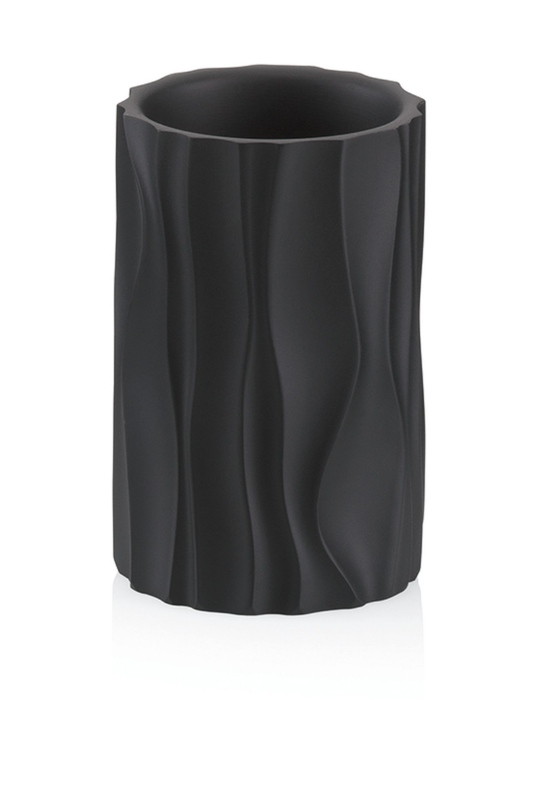 Badkamer Drinkbeker, Polyresin, Zwart - Kela | Merida