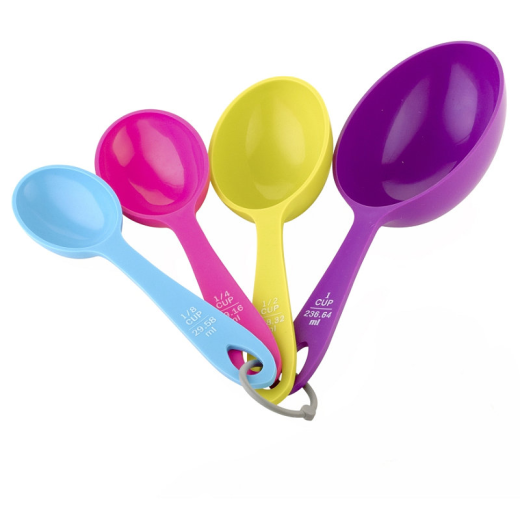 Set van 4 maatlepels - groot - Colour Works