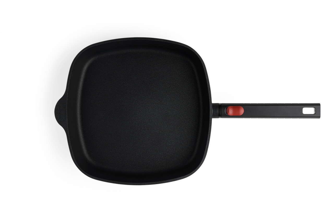 Hapjespan, Vierkant, 28 x 28 cm, 3.5 L, Gerecycled Aluminium, QXR Non Stick, Inductie - Woll | EcoLogic QXR