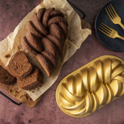 Bakvorm "75th Anniversary Braided Loaf Pan" - Nordic Ware | Premier Gold