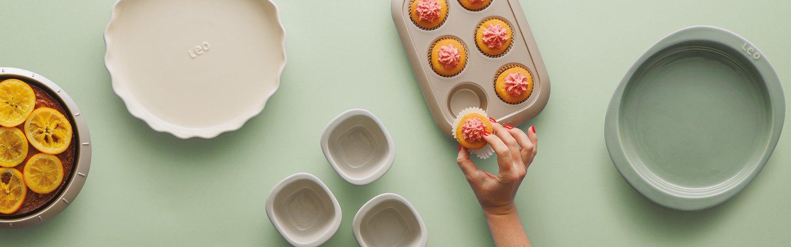 Balance Ovenschaal, 1.2 L, 24.5 x 24 x 5 cm, Sage, Keramiek - BergHOFF | Leo Line