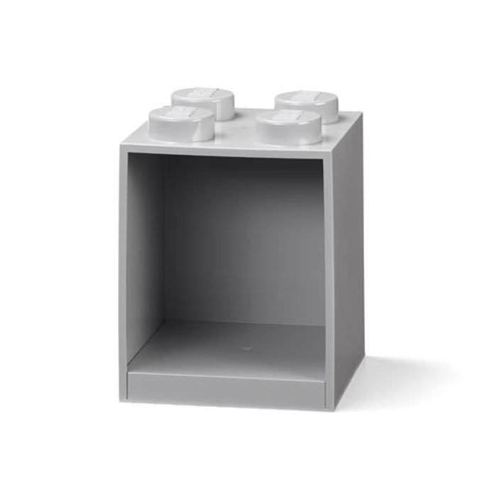 Wandschap 4 Brick, Grijs - Polypropyleen - LEGO
