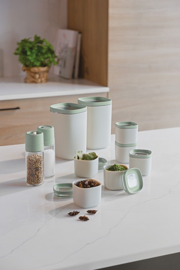 Balance Bewaardozen, Set van 2 Stuks, Gerecycled Polypropyleen - BergHOFF | Leo Line