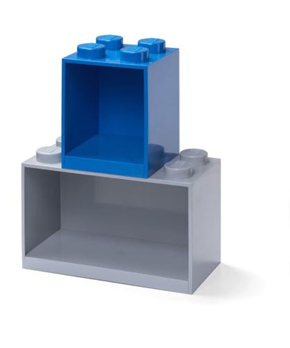 Wandschap 8 Brick, Grijs - Polypropyleen - LEGO