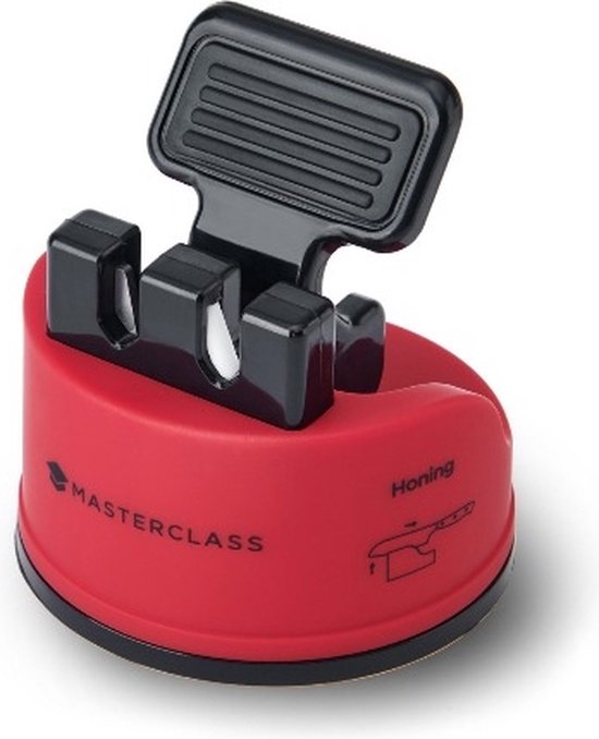 Smart Sharp Dual Messenslijper, Handmatig, Geschikt voor Keramische -en Kartel Messen, Rood - MasterClass | Sharpen Up