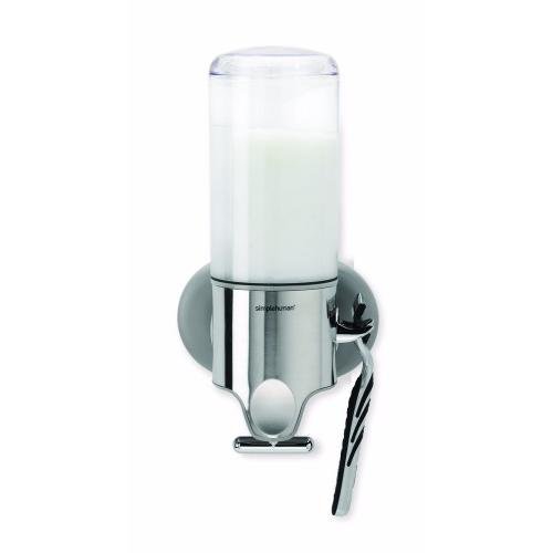 Simplehuman Zeepdispenser Wand Single - RVS - 12.2x9.4x24.5 cm - Zilver