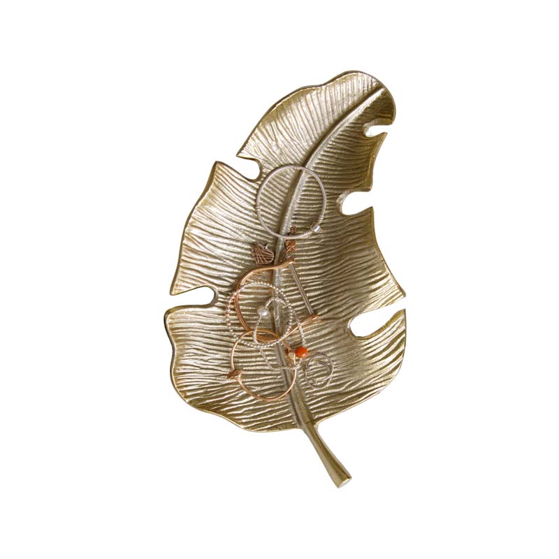 Serveerbord, 33cm - Blad - Goud - Aluminium - Artesà