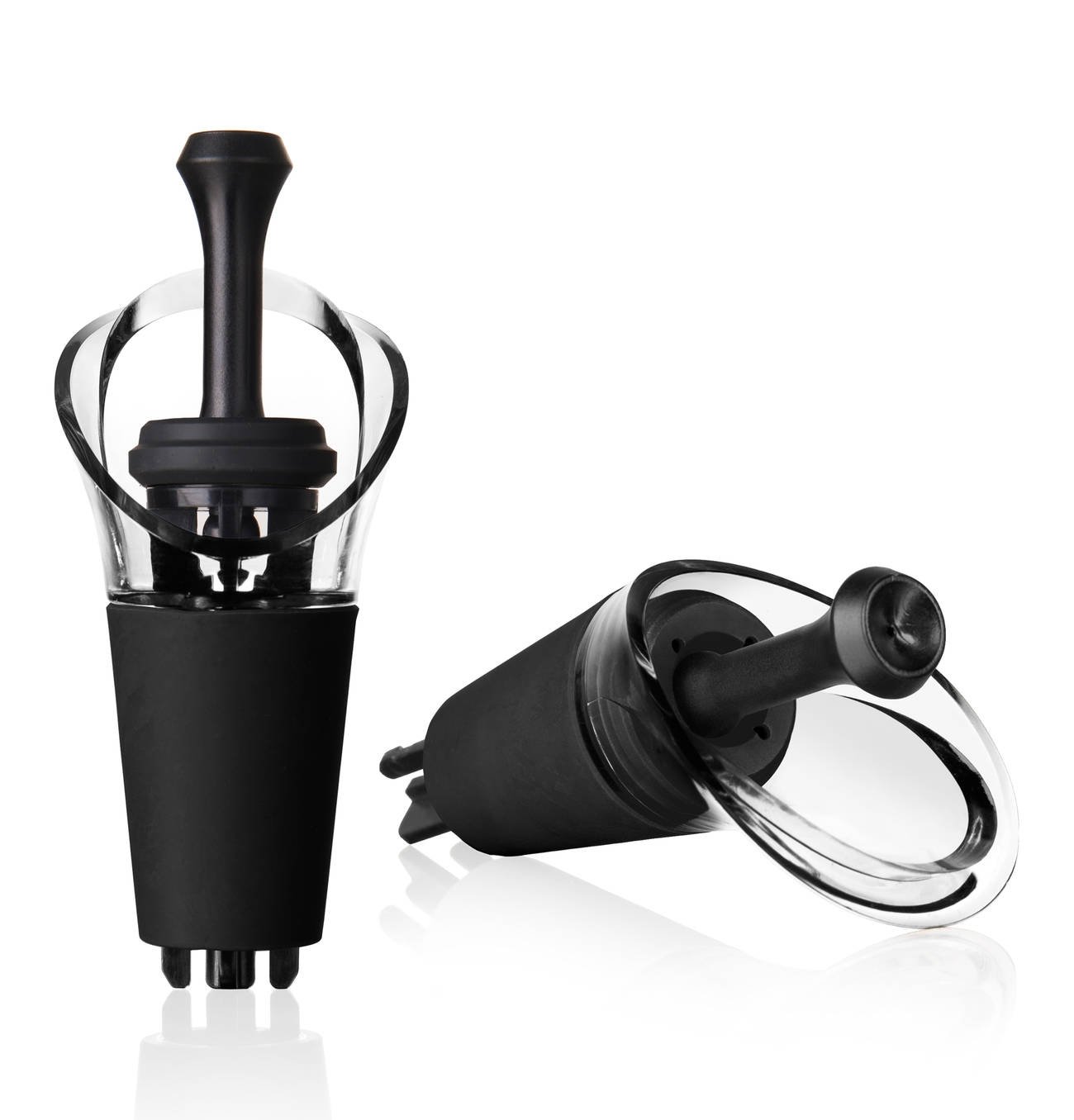 Wijnserver & Stopper - Zwart  - Vacuvin
