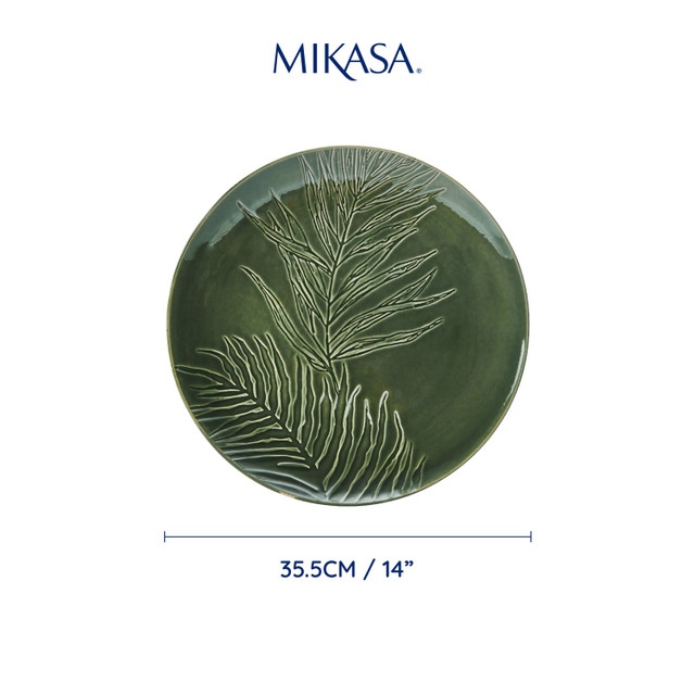 Mikasa Jardin Stoneware Round Serving Platter, 35cm, Gift boxed
