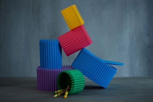 Potlodenbak. Blauw - Polypropyleen - Crayola