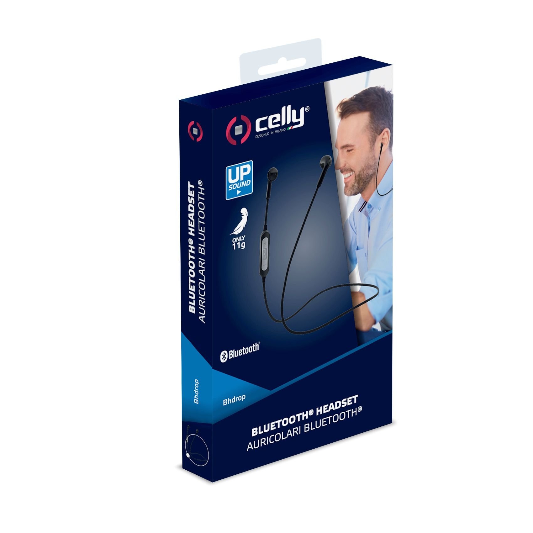 Bluetooth Stereo Drop Oordopjes, Zwart - Kunststof - Celly