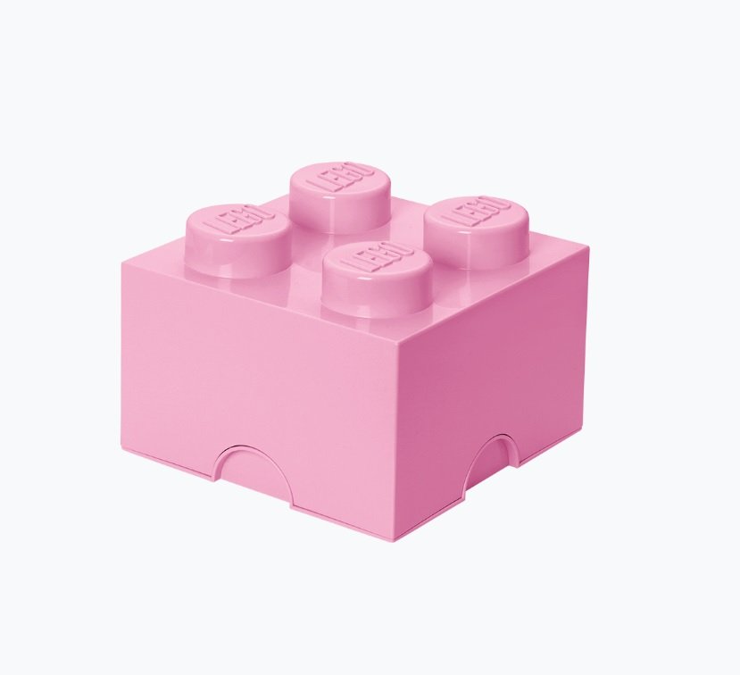 Opbergbox Brick 4, Lichtroze - LEGO