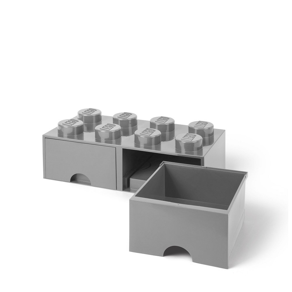 Opberglade Brick 8, Grijs - LEGO