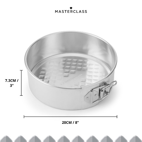 MasterClass Recycled Aluminium Spring Form Quick Release Cake Tin, Sleeved
