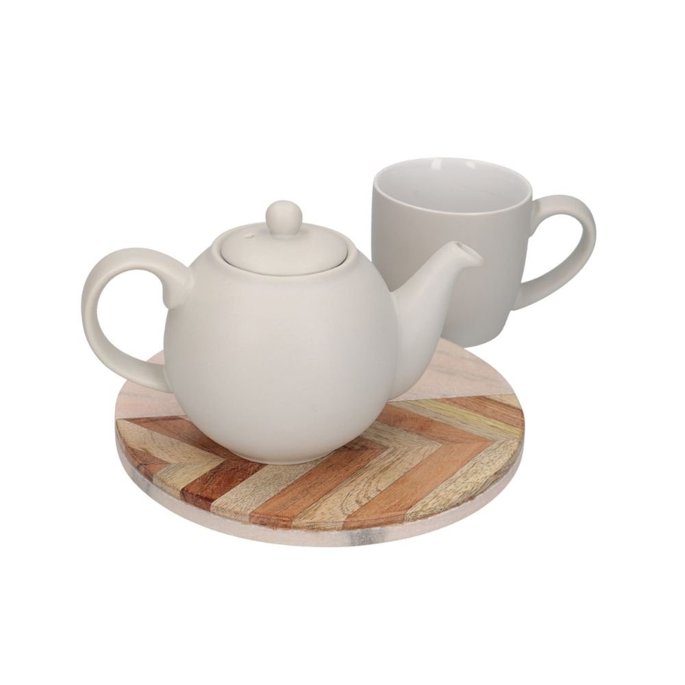 Onderzetter, Hout, Marmer, 20 cm - KitchenCraft | Serenity