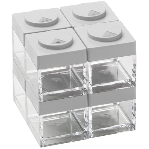 Kruidenpotje met Strooideksel, Set van 8, Wit - Omada | Brickstore