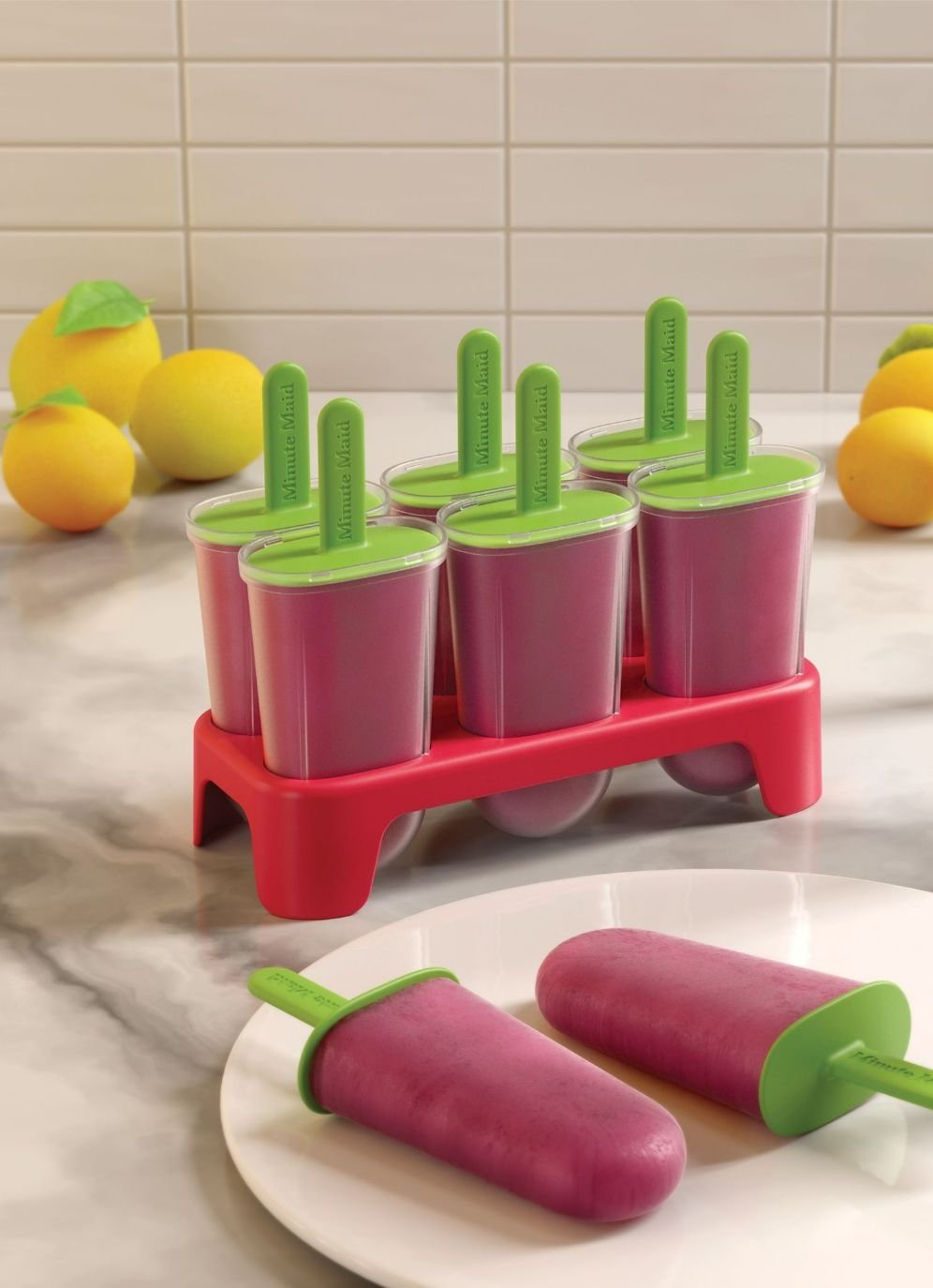 Icepopmaker, Set voor zes ijsjes, Rood - Zoku | Minute Maid