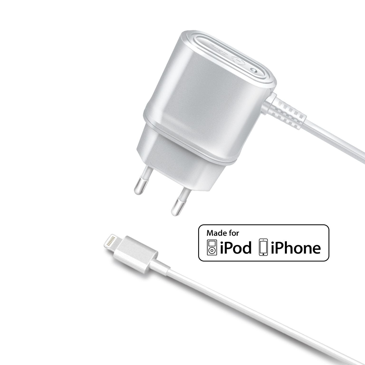 USB-lichtnetadapter-Lightning 1A - Celly