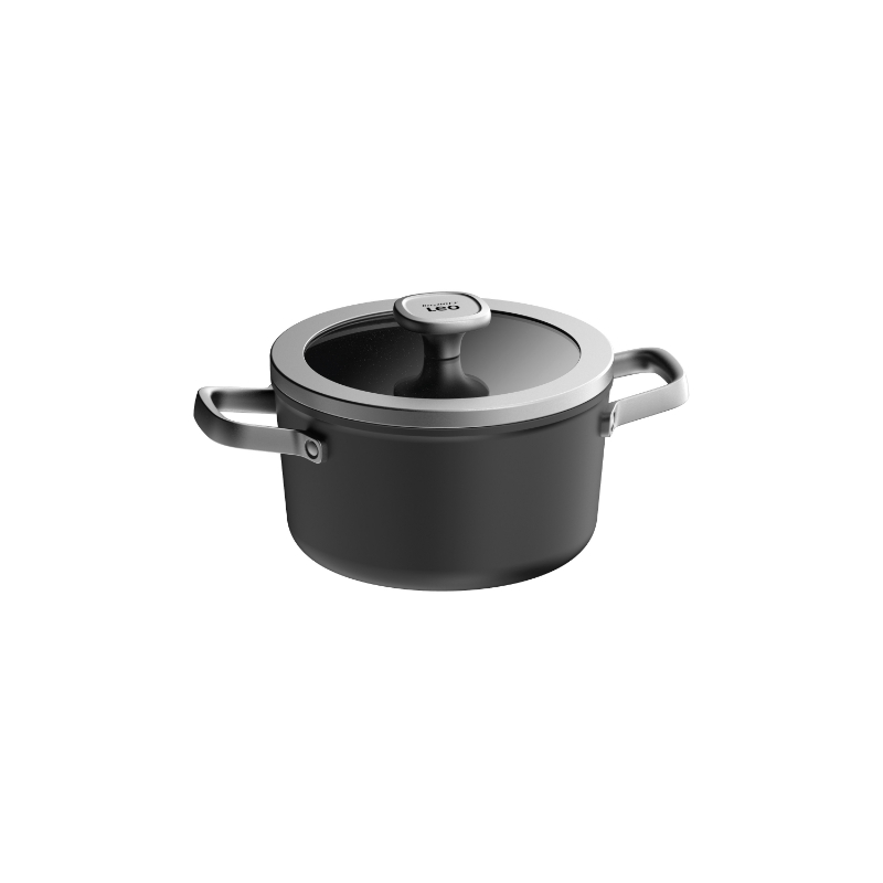 Graphite Kookpan, 20 cm, 3.1 L, Zwart, Gerecycled Aluminium - BergHOFF | Leo Line