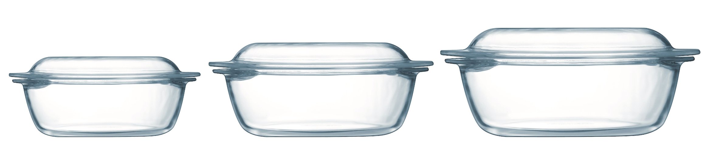 Schaal Rond met Deksel, Set van 3 Stuks - Pyrex |Essentials