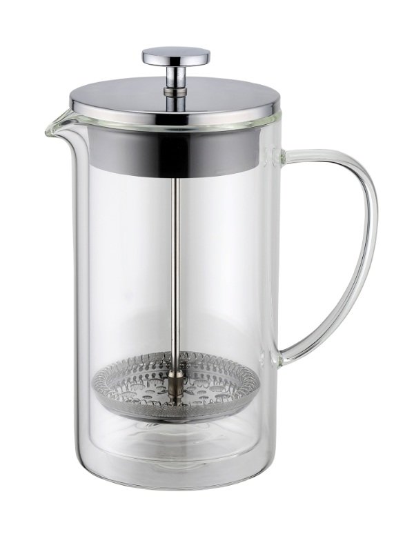 Cafetière, 750 ml, Dubbelwandig, Glas – Weis