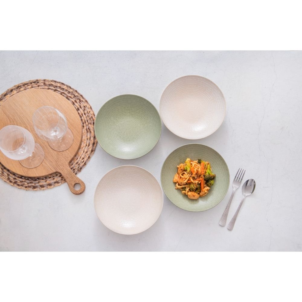 Pastakom, Set van 4 Stuks, 22 x 5 cm, Groen en Wit - KitchenCraft