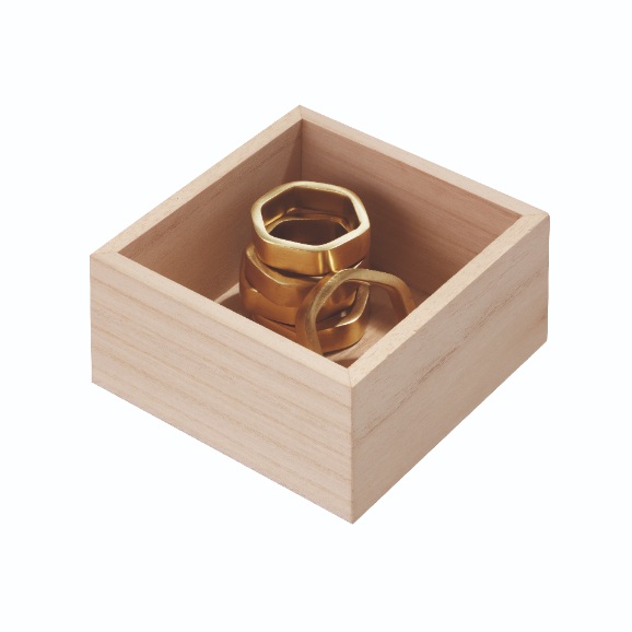 Lade Organizer, 12.7 x 12.7 x 6.3 cm, Paulownia Hout - iDesign | Eco Wood