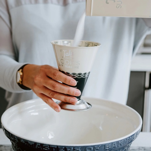 Maatbeker voor Droge Ingredienten, 11 x 11 cm, Indigo/Ivory - Tala