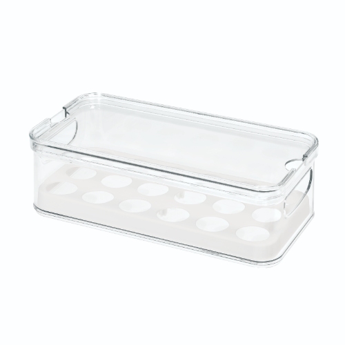 Eierdoos, 16 x 32.5 x 10 cm, Stapelbaar, Kunststof, Transparant - iDesign | Crisp