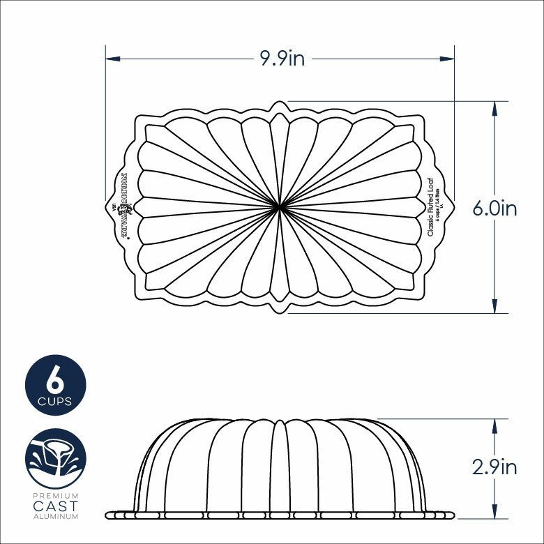Bakvorm "Classic Fluted loaf pan" - Nordic Ware | Premier Gold Little Bundts