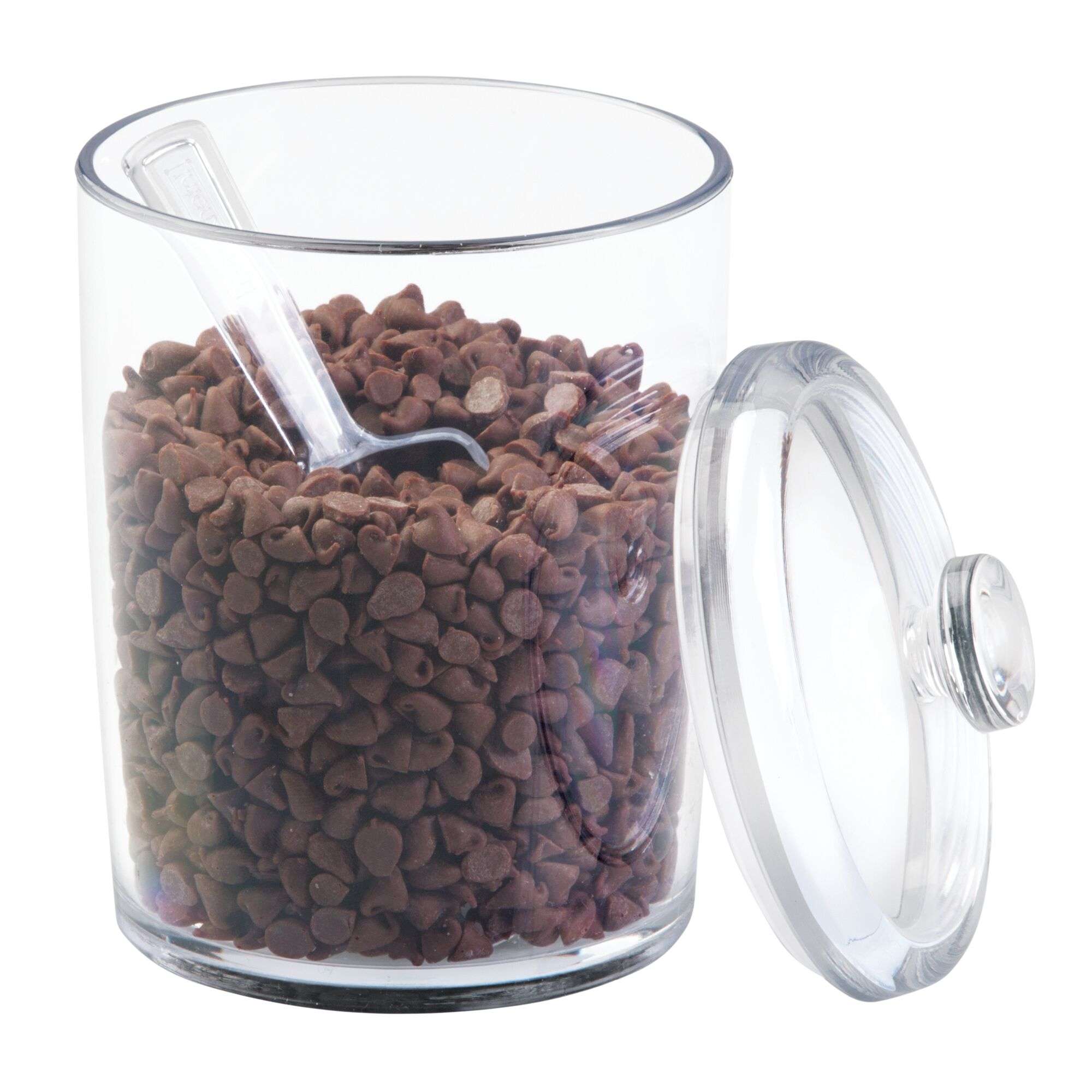 Voorraadpot met Deksel, Klein, 20.3 x 9.5 x 8.6 cm, Transparant, Kunststof - iDesign