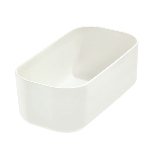 Opbergbox Open, Small, 9 x 18.5 x 6 cm, Gerecycled Kunststof/Hout, Beige - iDesign | Eco Storage