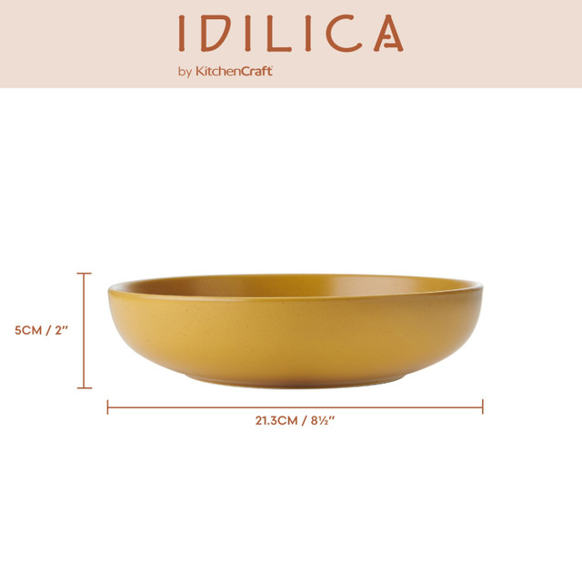 KitchenCraft Idilica Stoneware Coupe Bowl Set, Gift Boxed