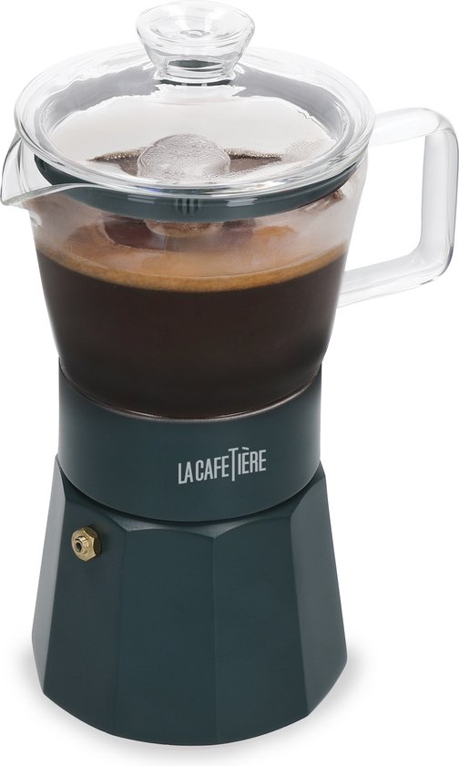 Espresso Maker, 6 Cups, 0.29 L, RVS, Glas, Groen - La Cafetière | Verona