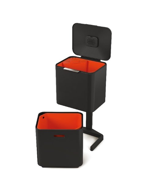 Intelligent Waste Afvalemmer Totem Max 60 liter - Zwart - Joseph Joseph