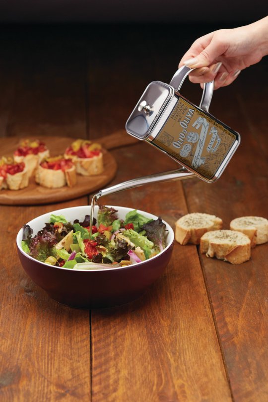 KitchenCraft World of Flavours Italien Stainless Steel Oil Drizzle Can