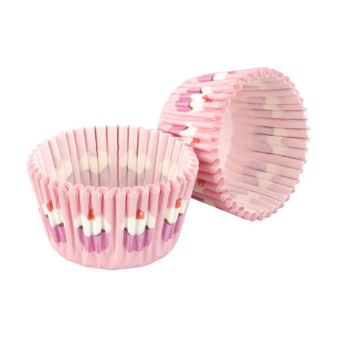 Cupcake vormpjes, 32 Stuks, Roze - Tala