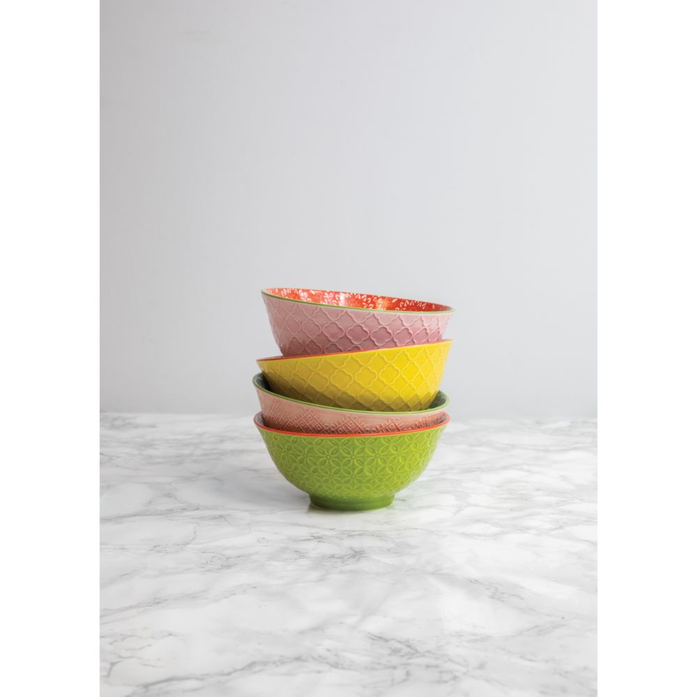 Kom, Set van 4 Stuks, 15.5 x 7.5 cm, Brights - KitchenCraft