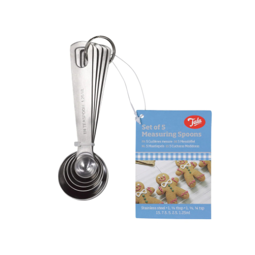 Maatlepels, Set van 5 Stuks, RVS, Zilver - Tala