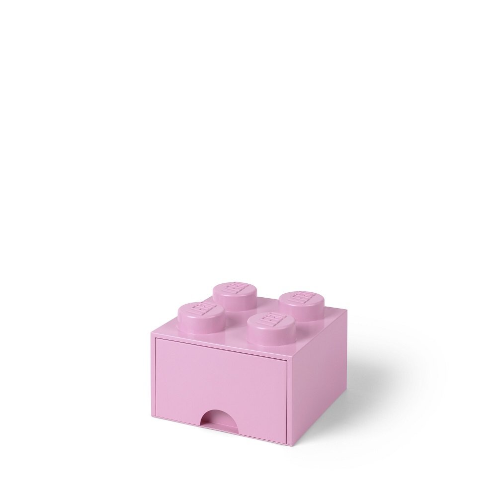 Opberglade Brick 4, Lichtroze - LEGO