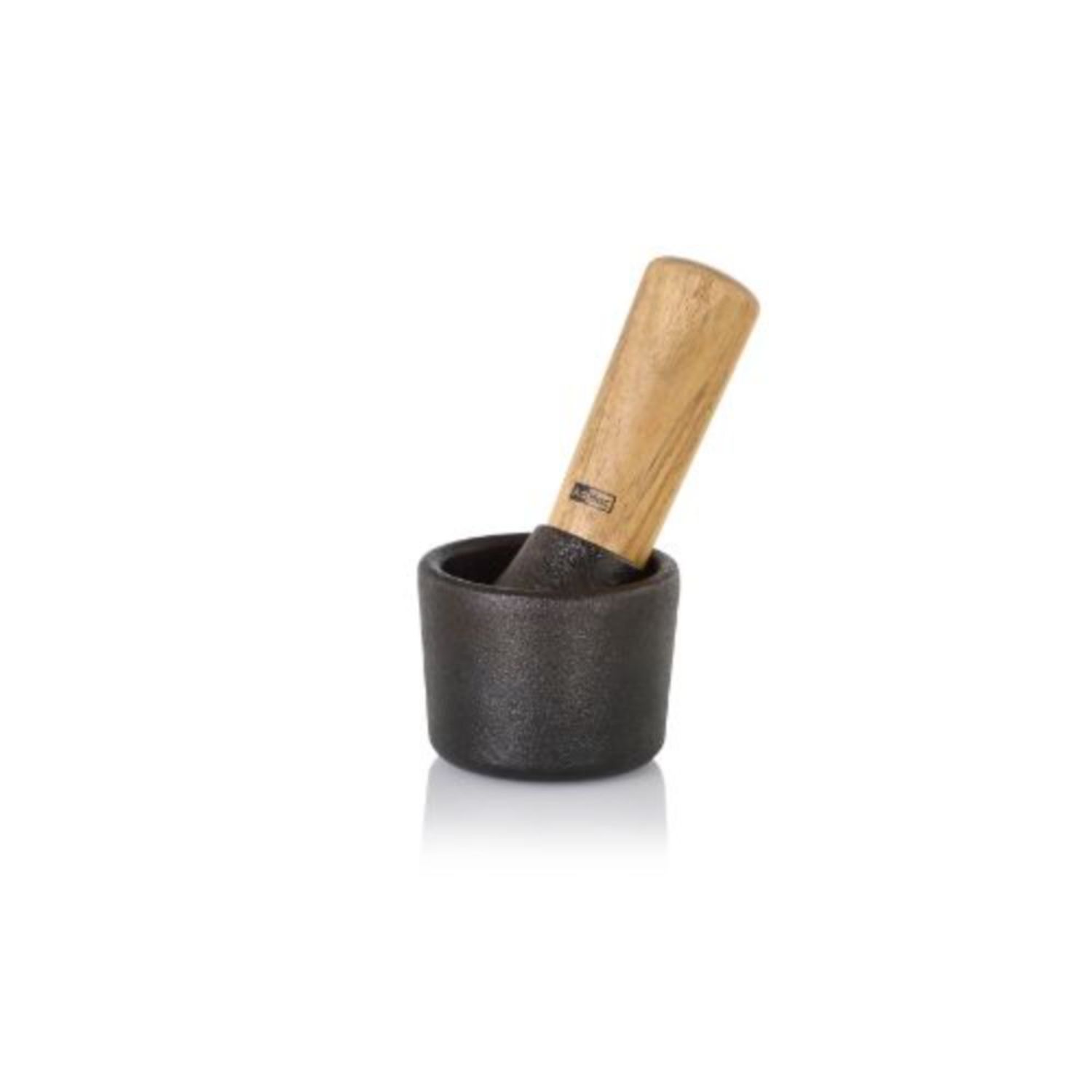Vijzel Camo.7, 6.5 cm, Gietijzer/Acaciahout - AdHoc