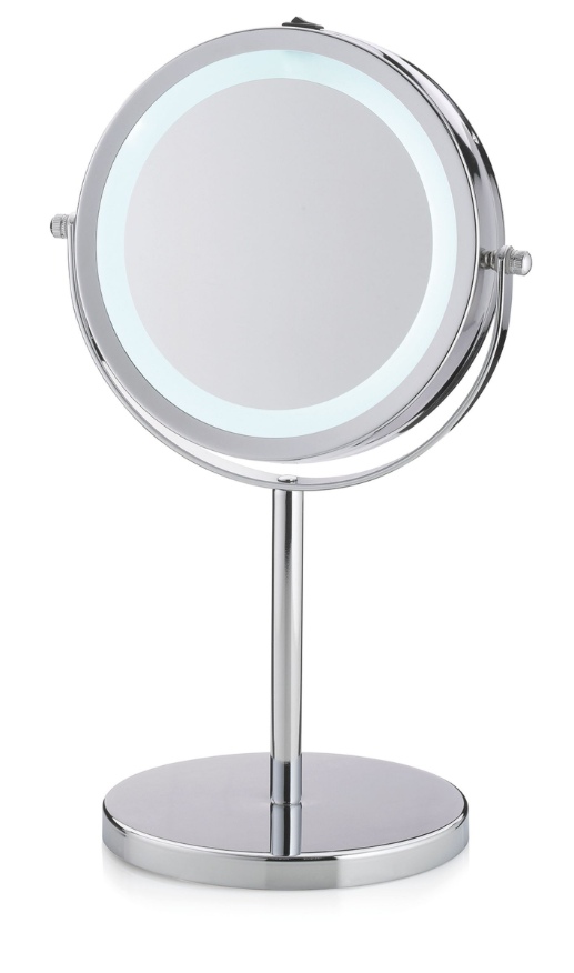 Spiegel met Verlichting, Draaibaar, Ø 13 cm - Kela | Tio