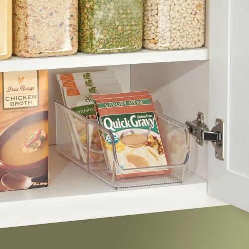 Open Opbergbox met 2 Vakken, 25.9 x 12.7 x 8.9 cm, Kunststof, Transparant - iDesign | Linus