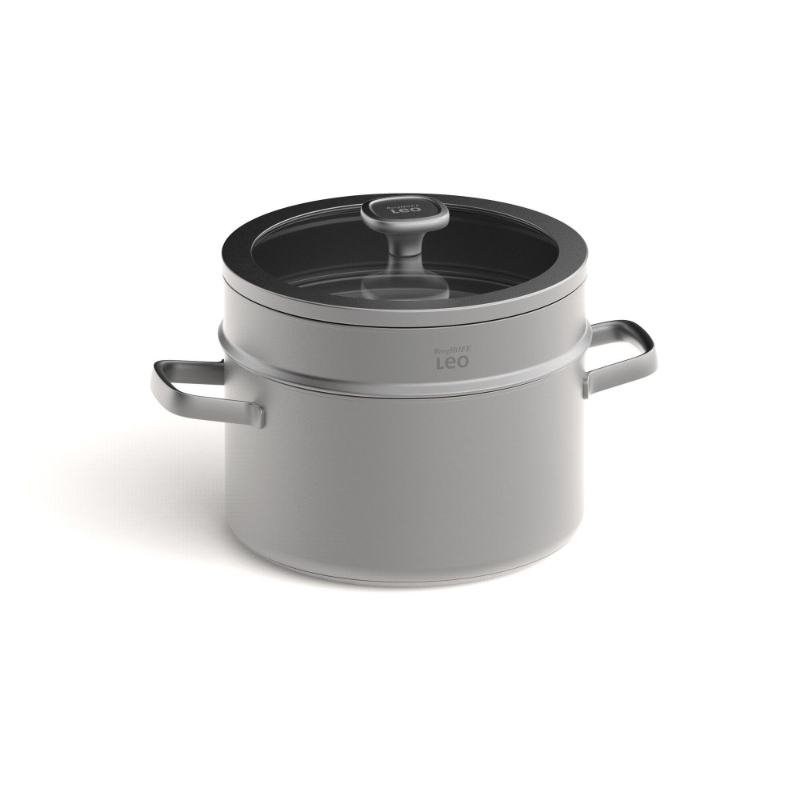 Graphite Stoominzet voor 20 cm + 24 cm, Gerecycled RVS - BergHOFF | Leo Line