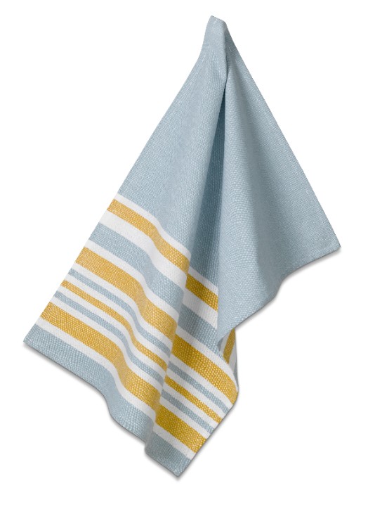 Theedoek, IJs Blauw, Strepen - Kela | Svea