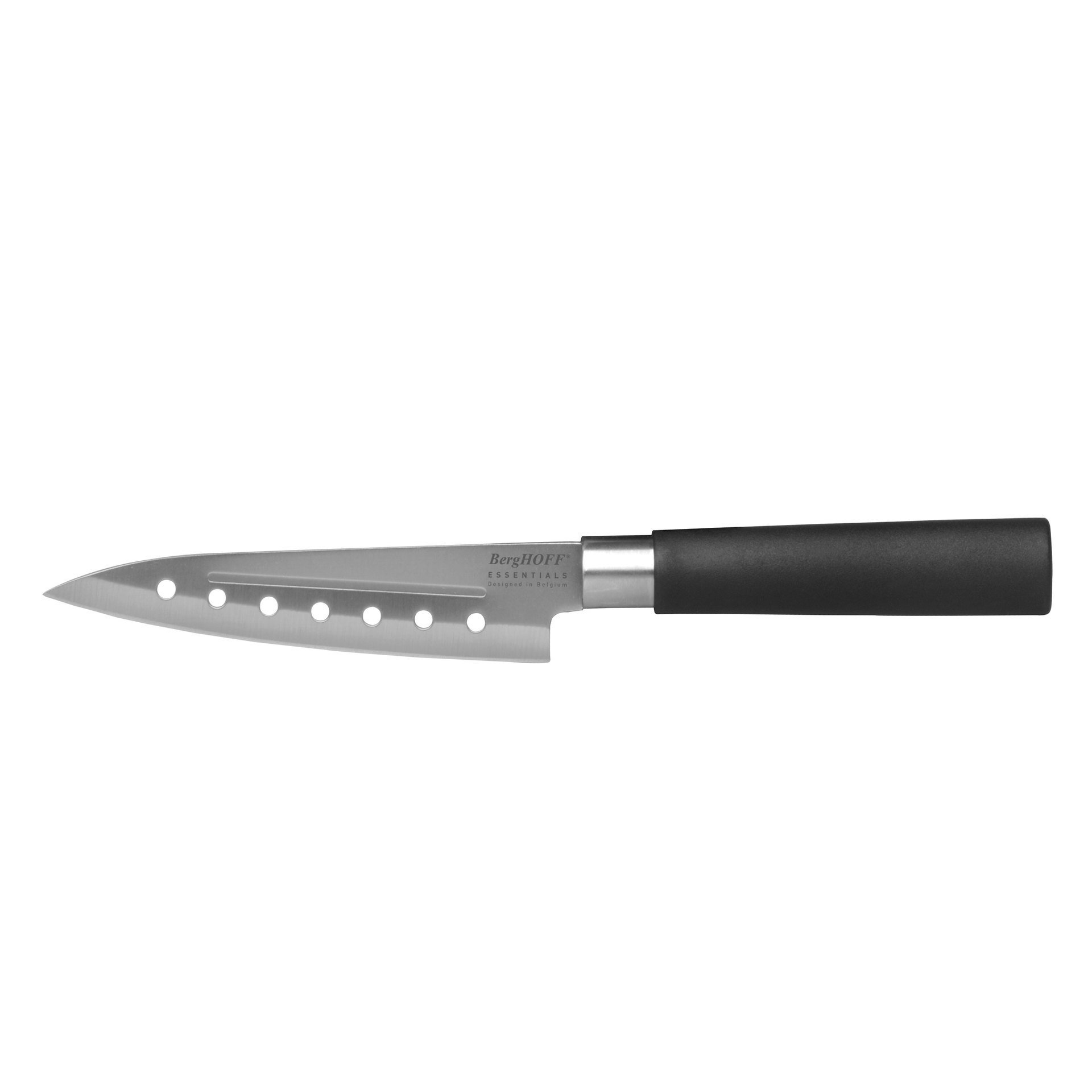 Santokumes met perforaties 12,5 cm, Zwart - Roestvrij staal - BergHOFF|Essentials Line